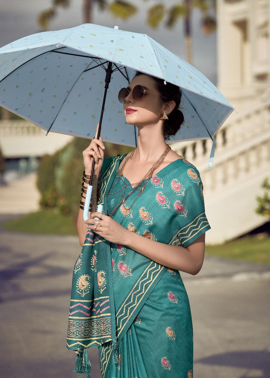 Rajath Resham rama   Handcrafted Saree – Timeless Elegance in Every Thread